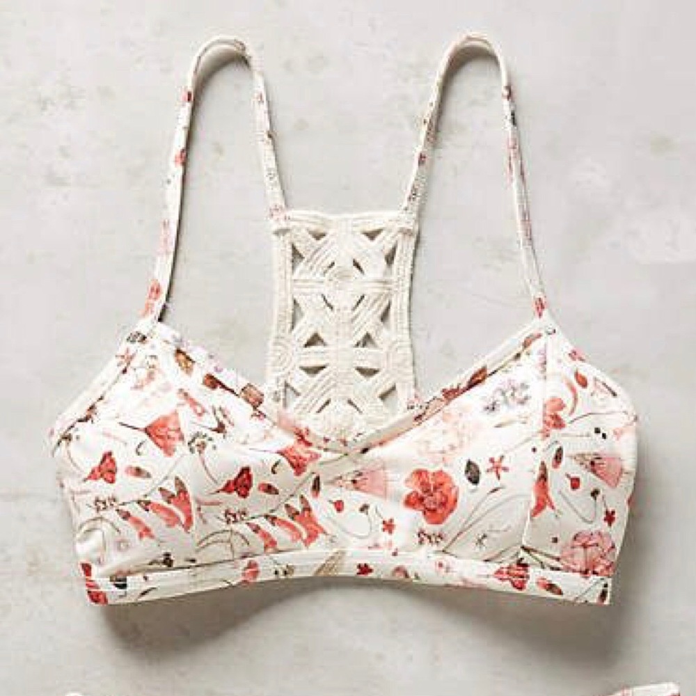 Anthropologie L Space floral bikini.
